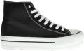 Victoria Hoge Sneakers 061101 Tribu Doble Botín Lona de Mujeres - Zwart