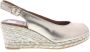 VIGUERA Espadrilles Dames Damesschoenen Leer Sleehak Hoogte 2013 met Goud - Thumbnail 1