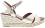 VIGUERA Espadrilles Dames Damesschoenen Leer Sleehak Hoogte 2032 Goud - Thumbnail 9