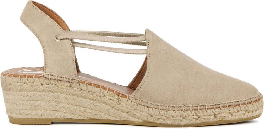 VIGUERA Espadrilles Dames Damesschoenen Suède Blokhak Hoogte 1825 sue Zand