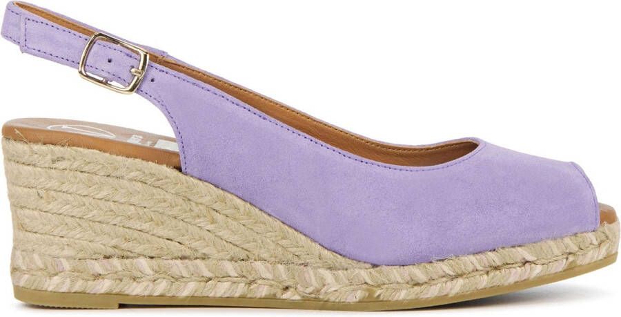 VIGUERA Espadrilles Dames Damesschoenen Suède Sleehak Hoogte 2013 Lila