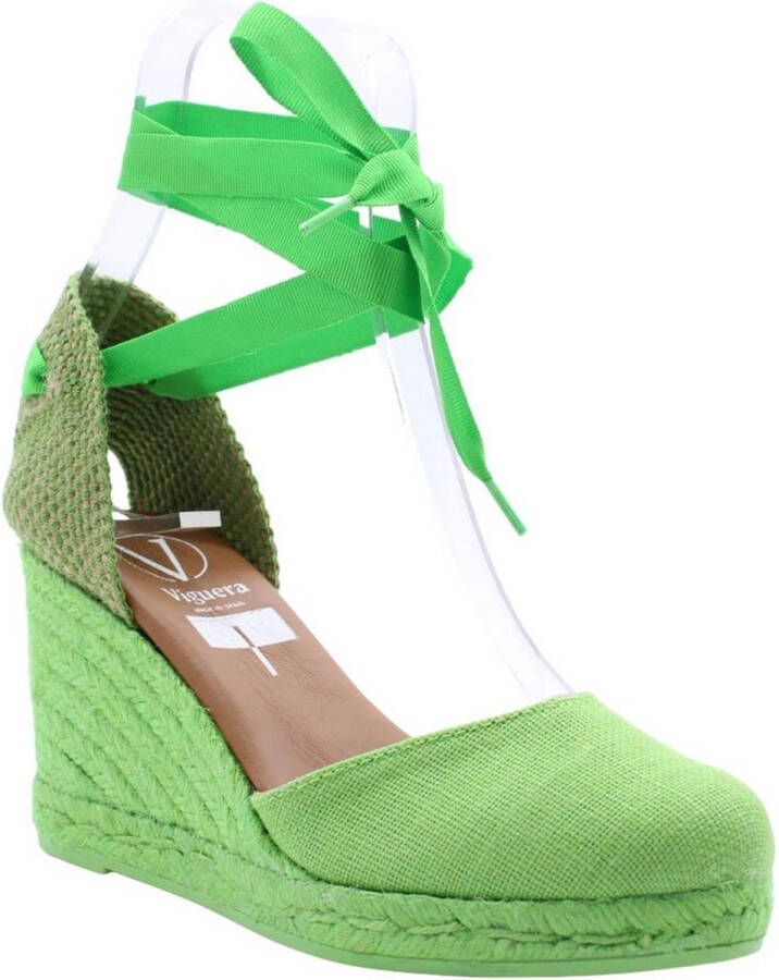 Viguera Peep Toe Peep Heel Green Dames