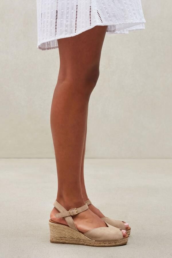 VIGUERA Espadrilles Dames Damesschoenen Suède Sleehak Hoogte 2008 Taupe - Foto 5