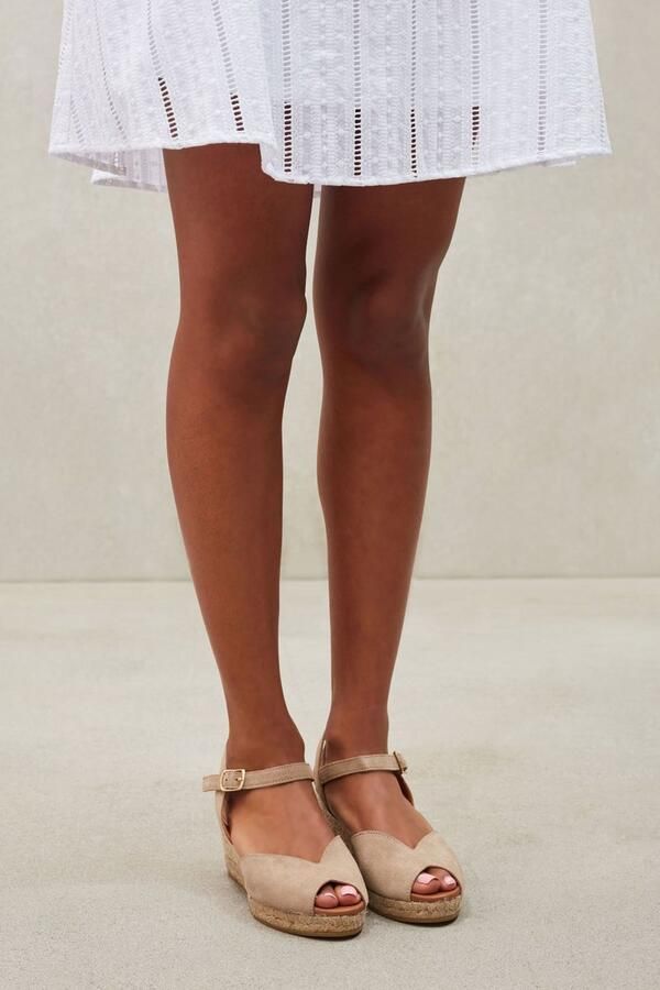 VIGUERA Espadrilles Dames Damesschoenen Suède Sleehak Hoogte 2008 Taupe - Foto 6