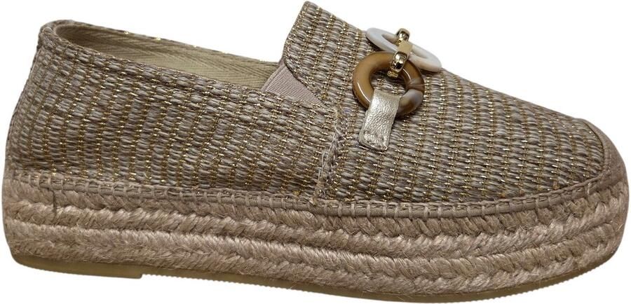VIGUERA 2292 Loana Camello Instappers Beige Goud Textiel Dames Beige Goud