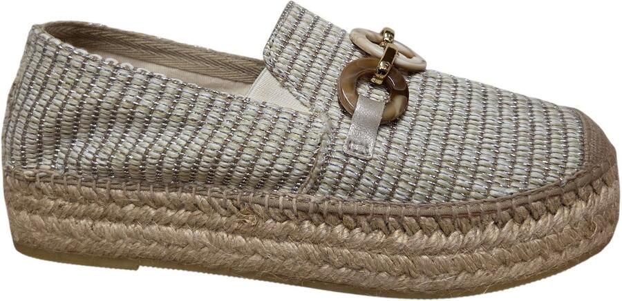VIGUERA 2292 Loana Plata Instappers Platinum Textiel Dames PLatinum