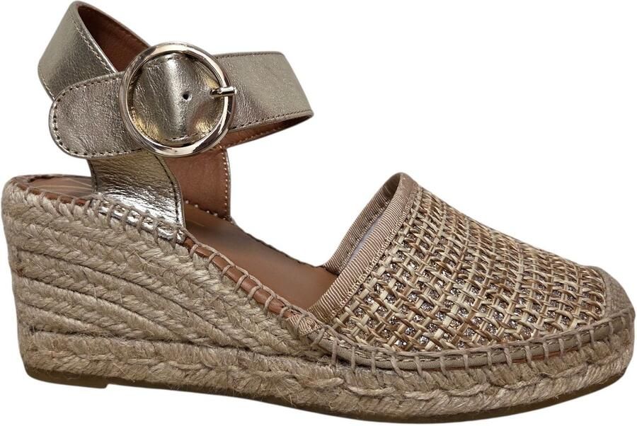 VIGUERA 2305 Leonor Oro Sandaletten Beige Goud Leer Dames Goud Beige