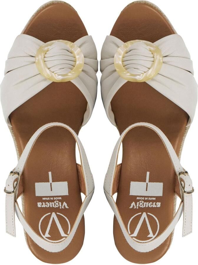 VIGUERA Espadrilles Female Instappers Damesschoenen Leer 2043 Gebroken wit - Foto 3