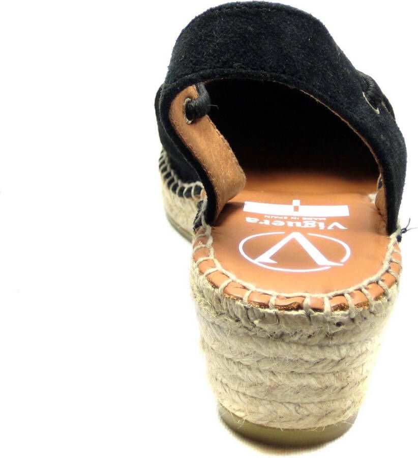 VIGUERA Vitelo Black 1825 Dames Espadrilles Zwart