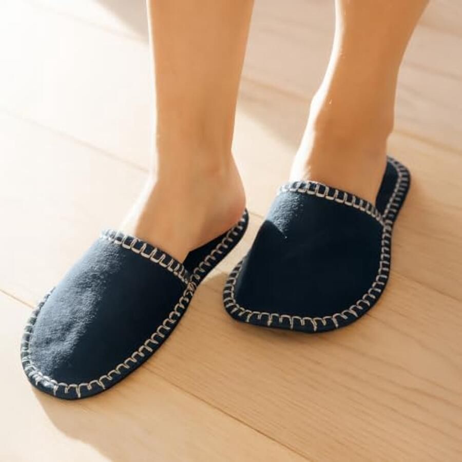 Set van 6 Vilt Slippers Antislip Zool