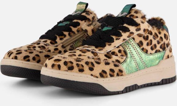 Vingino VIN825592-506 Meisjes Lage Sneakers Beige Leer Veters