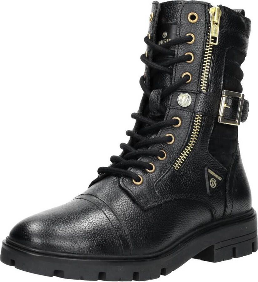 Vingino Britt One Veterboots Laarzen Met Veters Meisjes Zwart