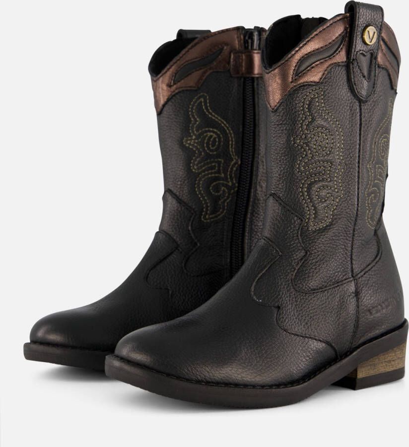 Vingino Chloe Cowboylaarzen zwart Leer Dames