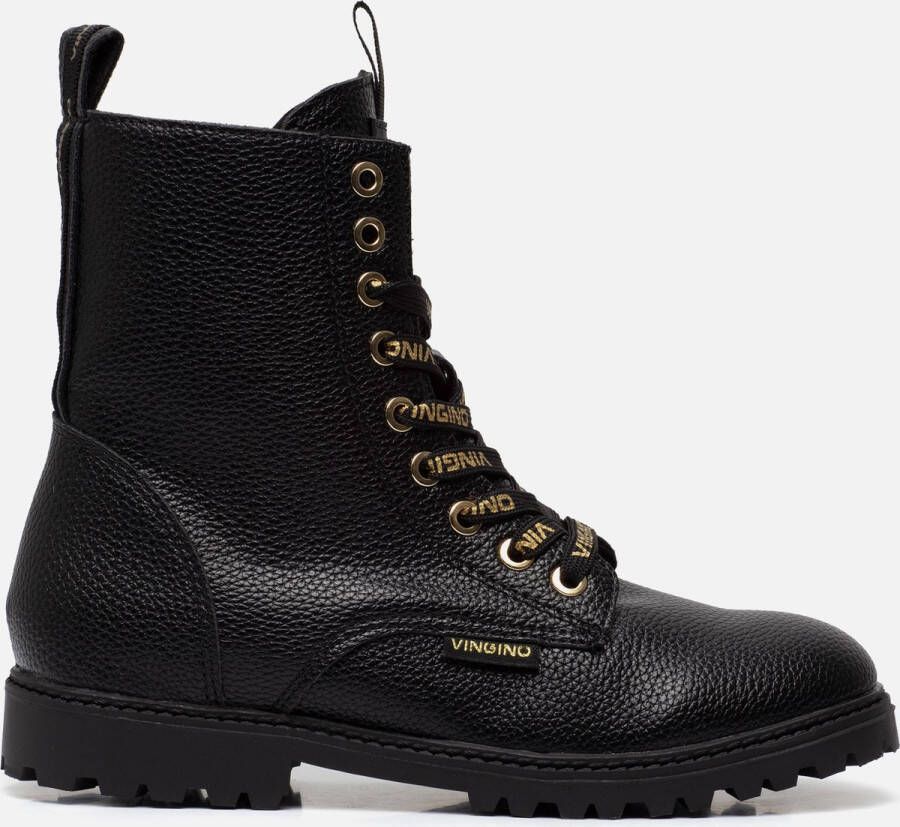 VINGINO Eva High veterboots zwart Imitatieleer Effen 30 - Foto 4