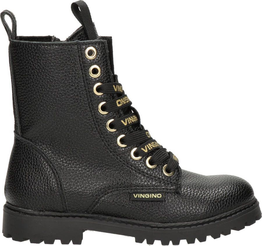 VINGINO Eva High veterboots zwart Imitatieleer Effen 30