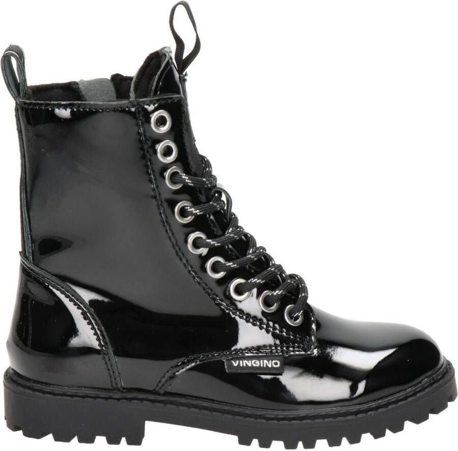 Vingino Eva High Veterboots Laarzen Met Veters Zwart