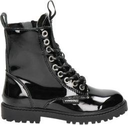 Vingino Eva High Veterboots Laarzen Met Veters Zwart