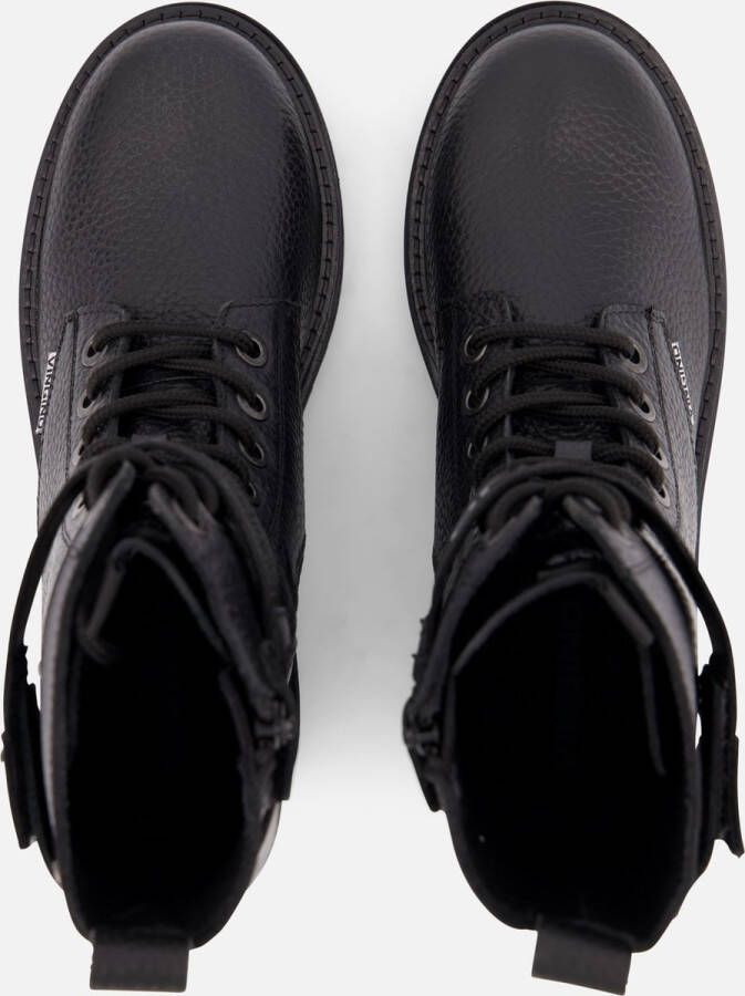 Vingino Evi Xhi Veterboots zwart Leer Kinderschoenen - Foto 2