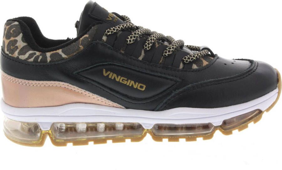 Vingino Fenna Ii Lage sneakers Leren Sneaker Meisjes Zwart