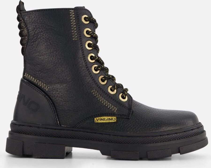Vingino Jennifer Veterboots Laarzen Met Veters Meisjes Kids Zwart - Foto 7