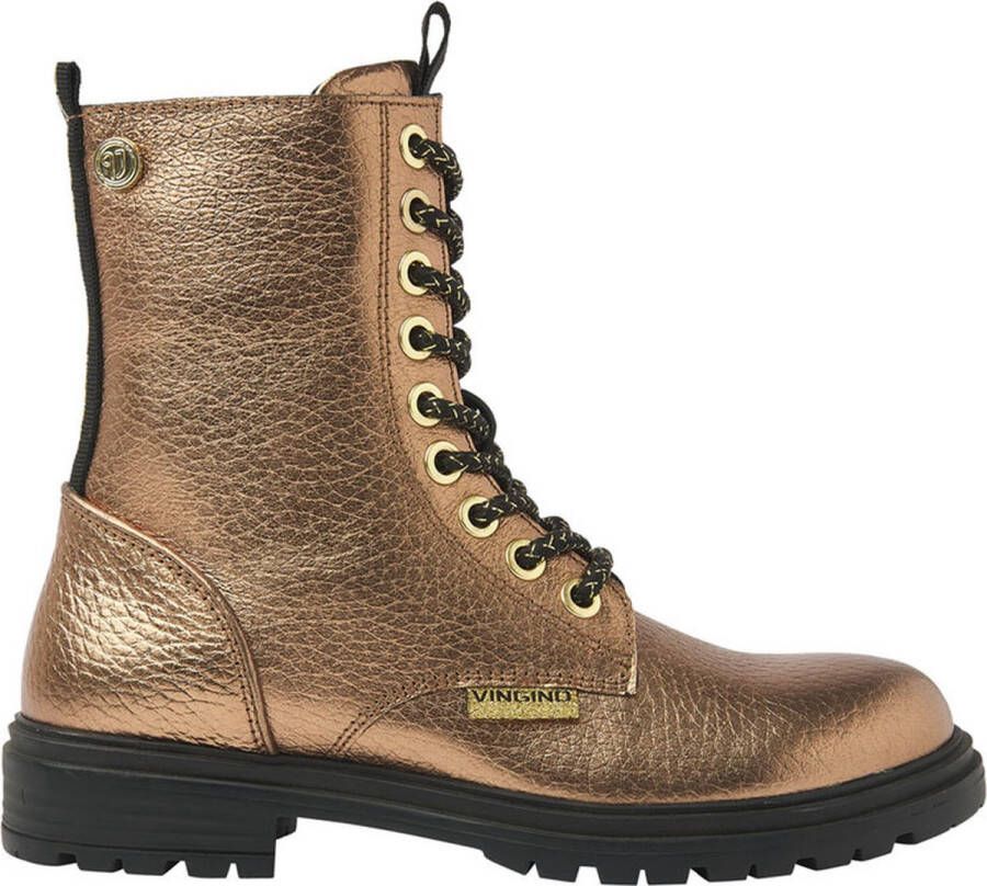Vingino Julia Veterboots Laarzen Met Veters Meisjes Goud - Foto 3