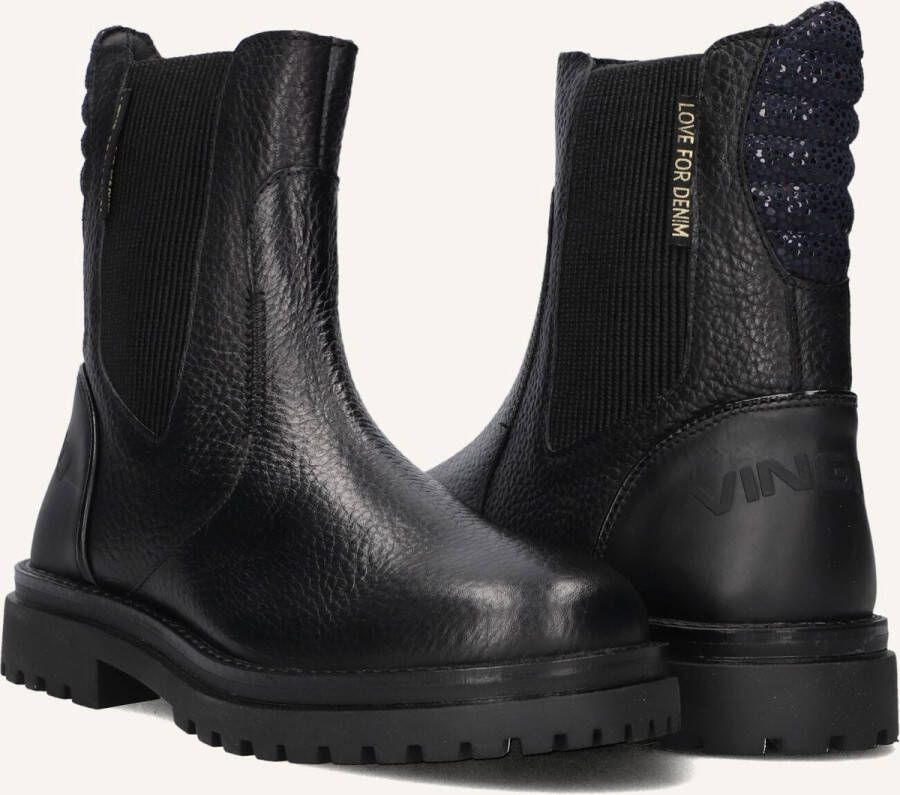 Vingino Kathy leren chelsea boots zwart - Foto 4