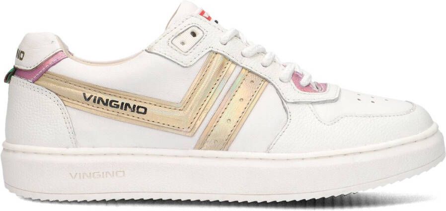 VINGINO Odette Low leren sneakers wit goud Meisjes Leer Meerkleurig 34 - Foto 2