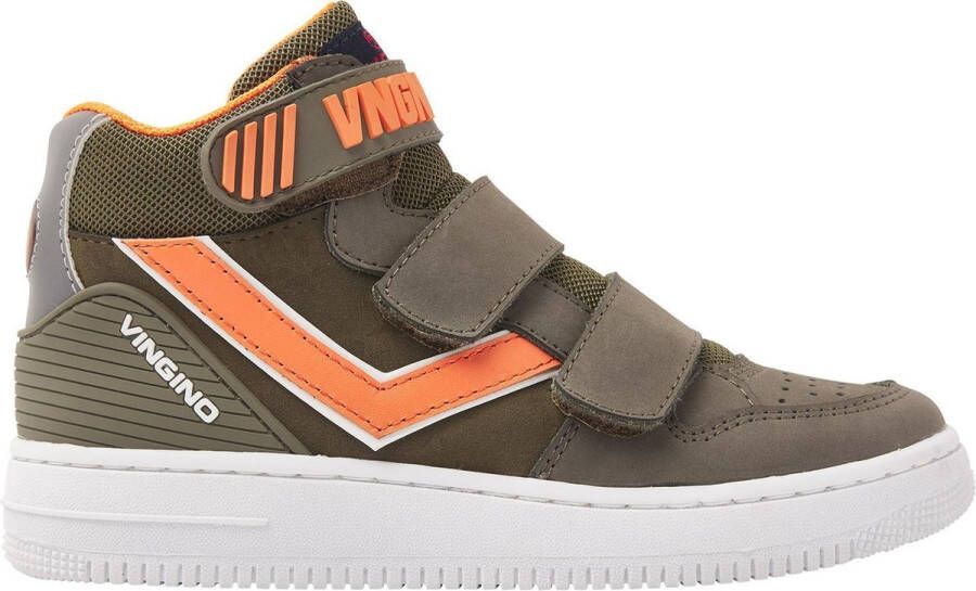 Vingino Odiso mid velcro Sneaker Jongens New army - Schoenen.nl