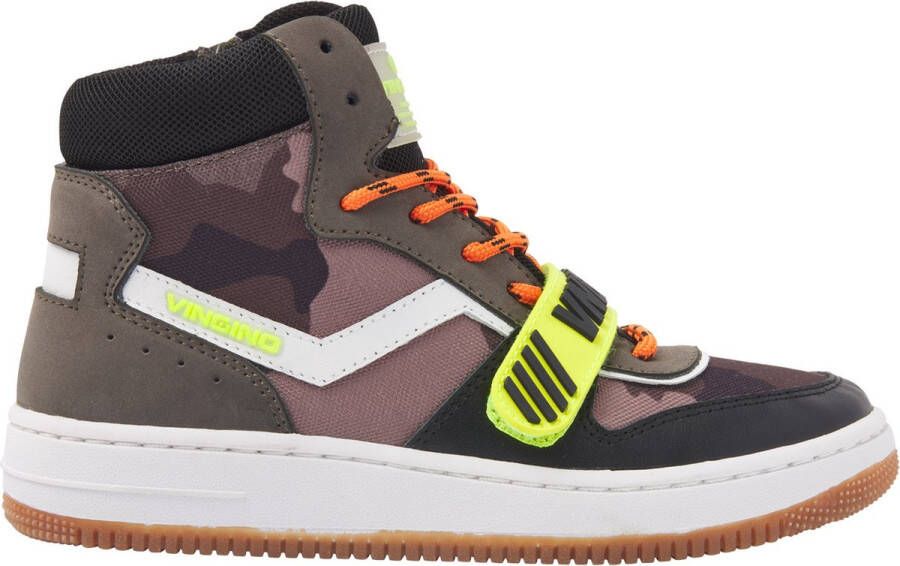 Vingino Rens Mid Velcro Hoge sneakers Leren Sneaker Jongens Kids Groen - Foto 2