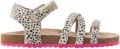VINGINO Vikki leren sandalen wit zwart Leer Dierenprint 24 - Wit