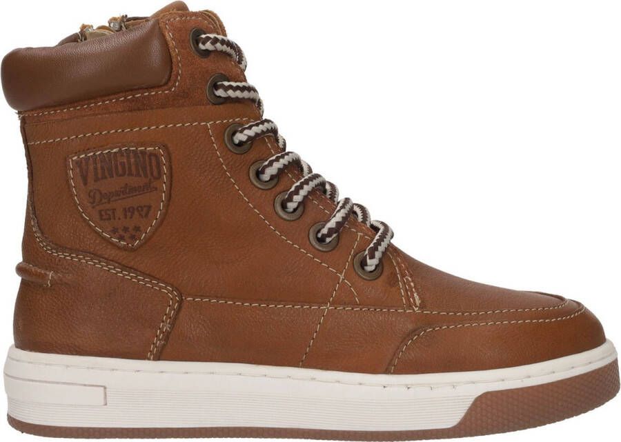 VINGINO Sil XHI leren veterboots camel Bruin Jongens Leer Effen 32 - Foto 2
