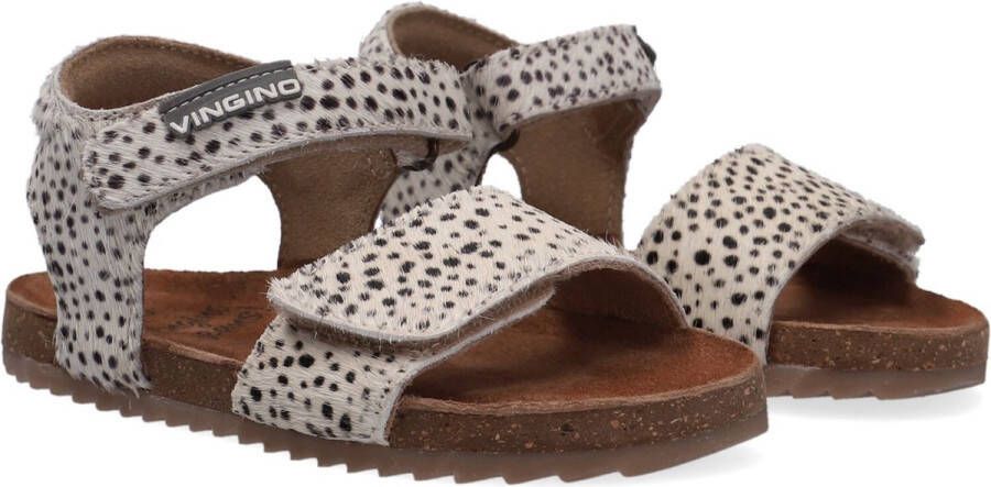 VINGINO Tavi leren sandalen met dierenprint wit zwart Leer Dierenprint 31 - Foto 2