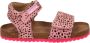 Vingino Tavi leren sandalen met dierenprint roze - Thumbnail 2