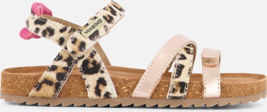 VINGINO Vienna leren sandalen beige roze metallic Leer Meerkleurig 24 - Foto 4
