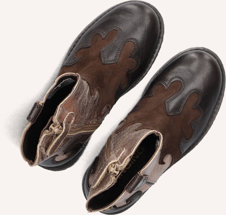 Vingino Vikki Enkellaarsjes Enkelboots met rits Meisjes Bruin - Foto 2