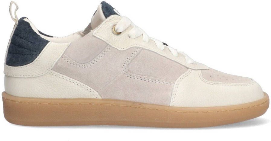 Vingino VIN825112-100 Jongens Lage Sneakers Wit Blauw Nubuck Veters