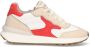 Vingino VIN825182-703 Jongens Lage Sneakers Groen Oranje Nubuck Veters - Thumbnail 2