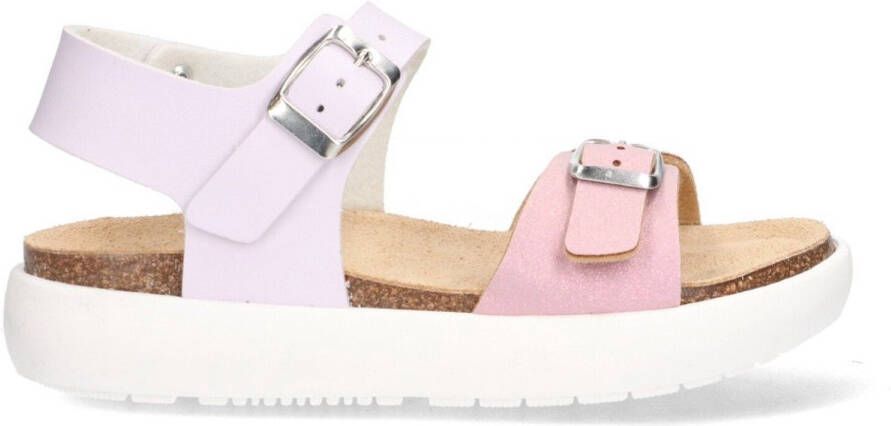 Vingino VIN825401-771 Meisjes Platte Sandalen Paars Blauw Leer Gesp