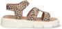 Vingino VIN825402-706 Meisjes Platte Sandalen Beige Leer Klittenband - Thumbnail 2