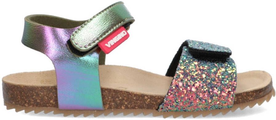 Vingino VIN825422-798 Meisjes Platte Sandalen Multicolor Leer Klittenband