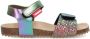 Vingino VIN825422-798 Meisjes Platte Sandalen Multicolor Leer Klittenband - Thumbnail 2