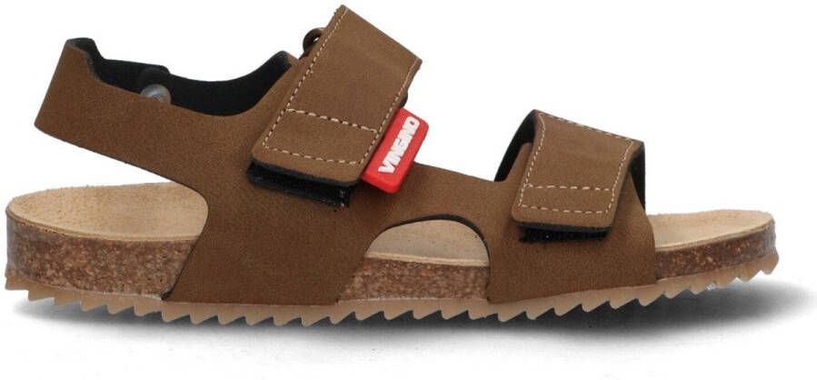 Vingino VIN825424-767 Jongens Platte Sandalen Bruin Leer Klittenband