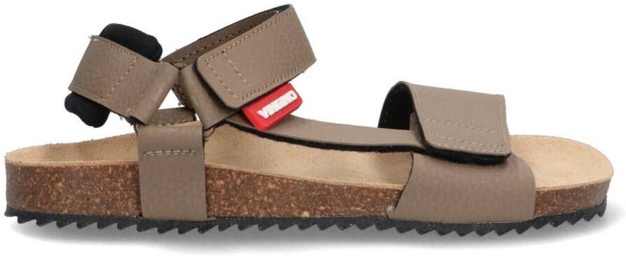 Vingino VIN825425-708 Jongens Platte Sandalen Bruin Leer Klittenband