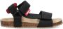 Vingino VIN825425-789 Jongens Platte Sandalen Zwart Leer Klittenband - Thumbnail 2