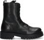 Vingino VIN825581-589 Meisjes Biker Boots Zwart Leer Veters - Thumbnail 2