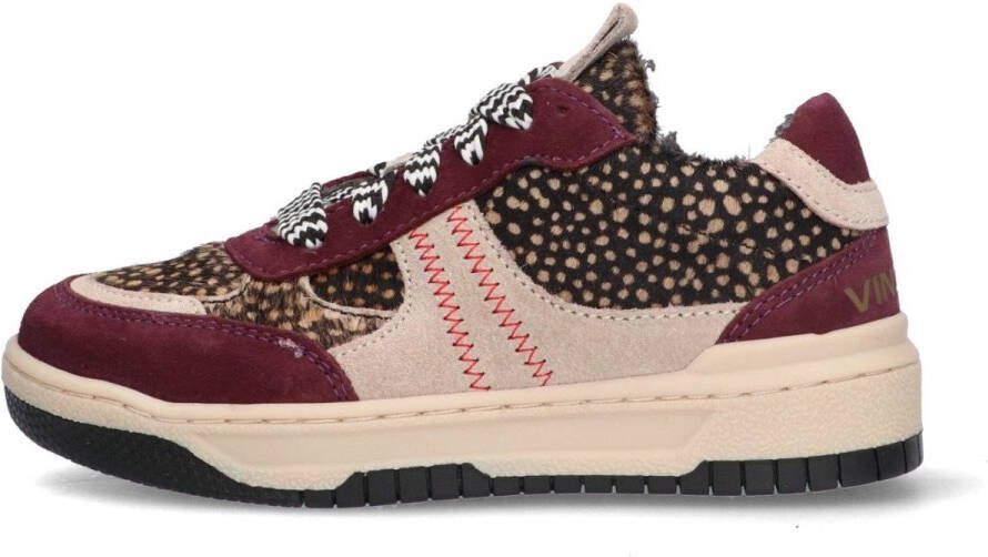 Vingino VIN825592-448 Meisjes Lage Sneakers Paars Leer Veters