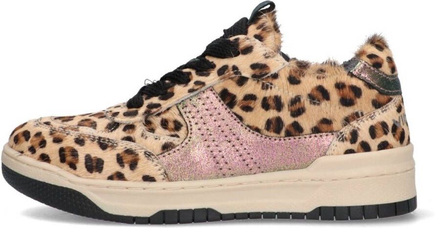 Vingino VIN825592-506 Meisjes Lage Sneakers Beige Leer Veters