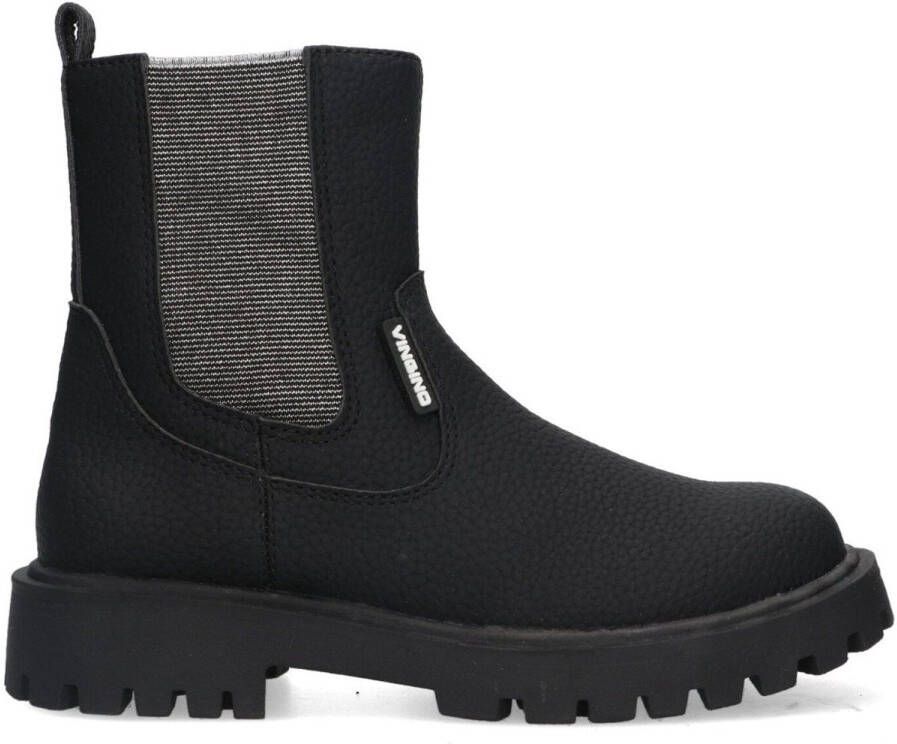 Vingino VIN825595-789 Meisjes Chelsea Boots Zwart Imitatieleer Ritssluiting