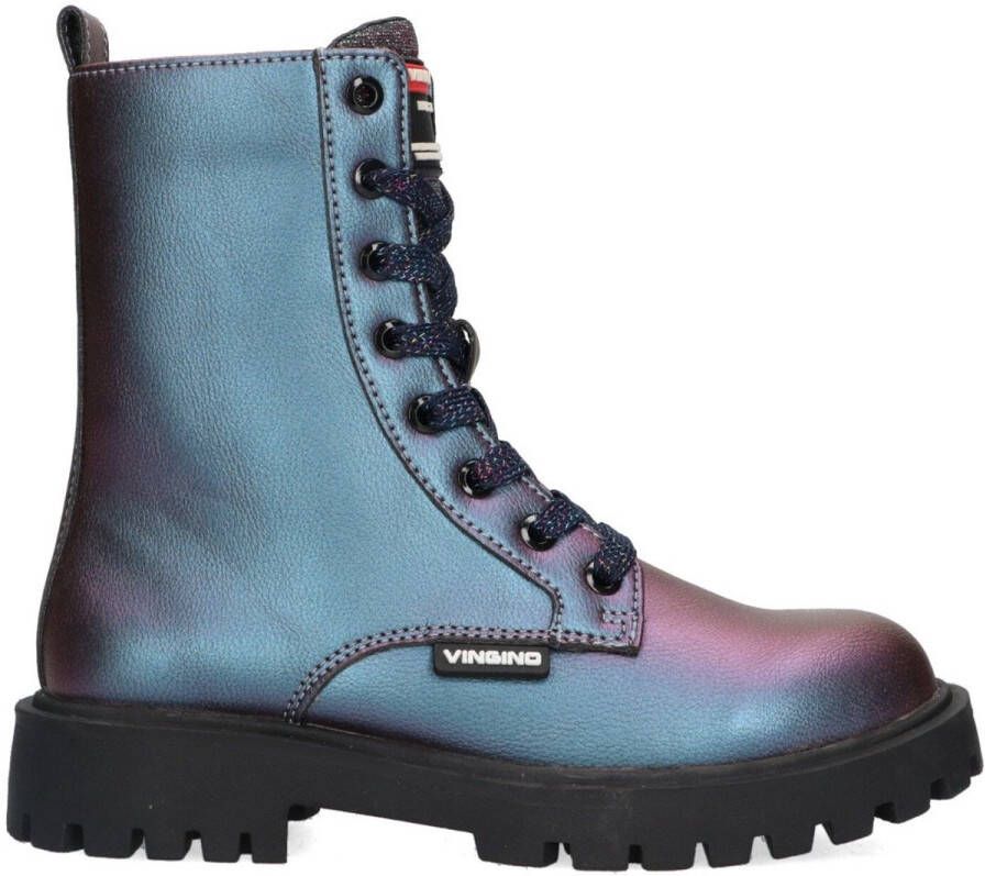 Vingino VIN825691-798 Meisjes Biker Boots Multicolor Imitatieleer Veters