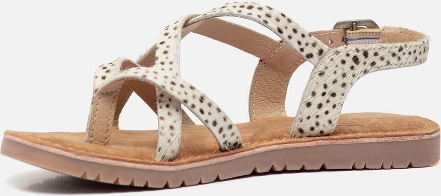 VINGINO Coco leren sandalen met dierenprint wit zwart Meisjes Leer Dierenprint 32 - Foto 4